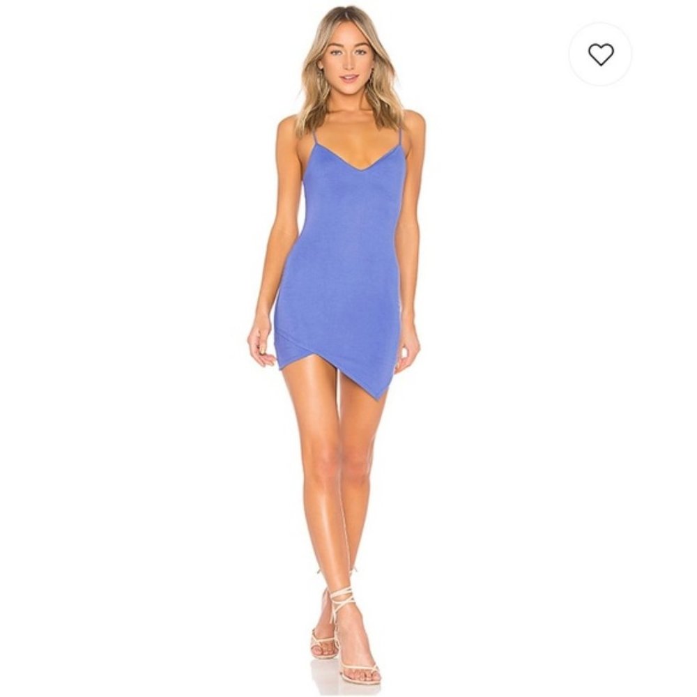 revolve lovers + friends aria periwinkle dress